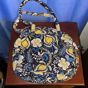 Vera Bradley Blue and Yellow Floral Shoulder Bag